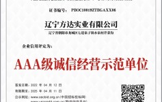 誠信經營示范等級證書